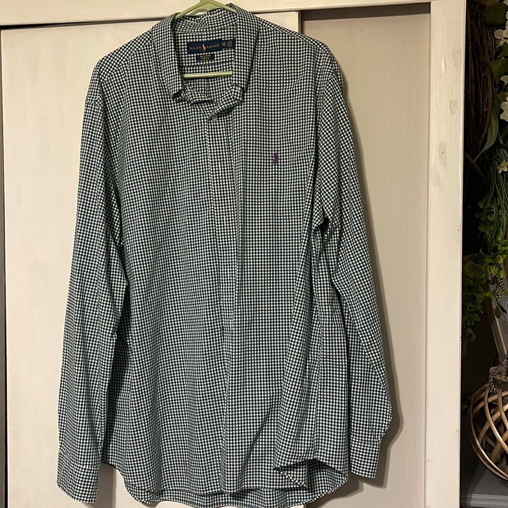Ralph Lauren green check shirt